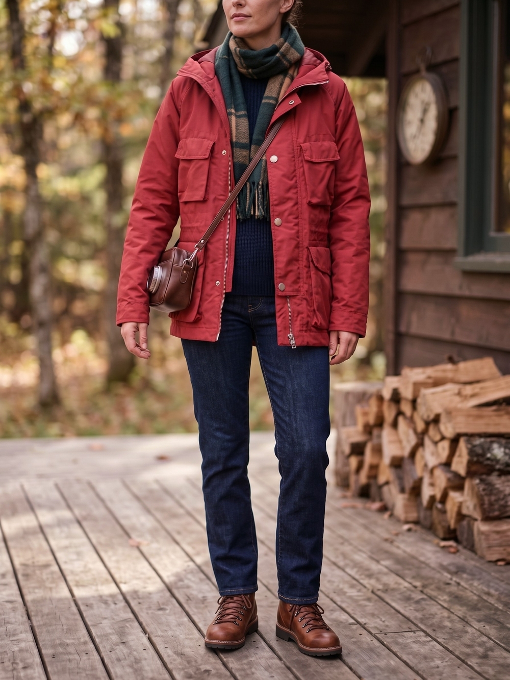 McGREGOR Rust Red Utility Mountain Parka Jacket Gorpcore Cabincore Field Coat
